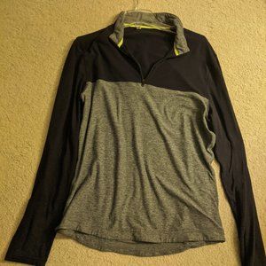 LULULEMON MEN 1/4 ZIP PULLOVER GRAY NAVY